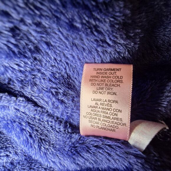 Juicy Couture Purple Soft Velour Bathrobe Rhinestone Trim S/M Bling - Picture 7 of 9